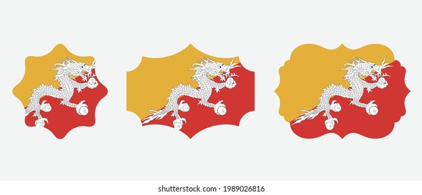 Bhutan flag. flat icon symbol vector illustration