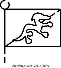 Bhutan Flag Illustration vector Icon Design