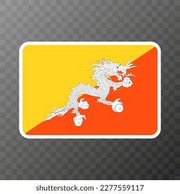 Bhutan flag, official colors and proportion. Vector illustration.