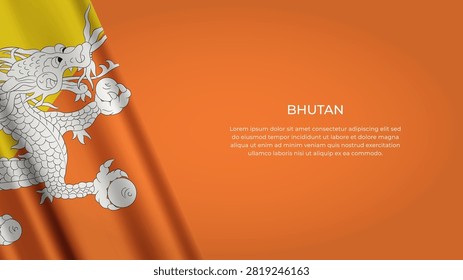 BHUTAN Flag with Original color