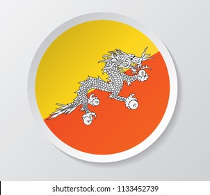 bhutan flag vector circle round shape