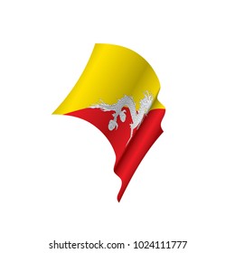 Bhutan flag, vector illustration