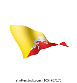 Bhutan flag, vector illustration