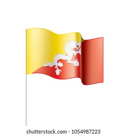 Bhutan flag, vector illustration