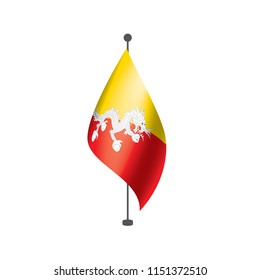 Bhutan flag, vector illustration