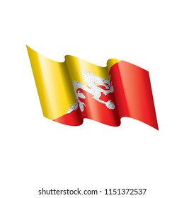 Bhutan flag, vector illustration