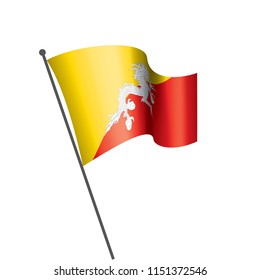 Bhutan flag, vector illustration