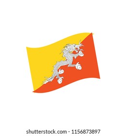 Bhutan flag, vector illustration