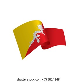 Bhutan flag, vector illustration