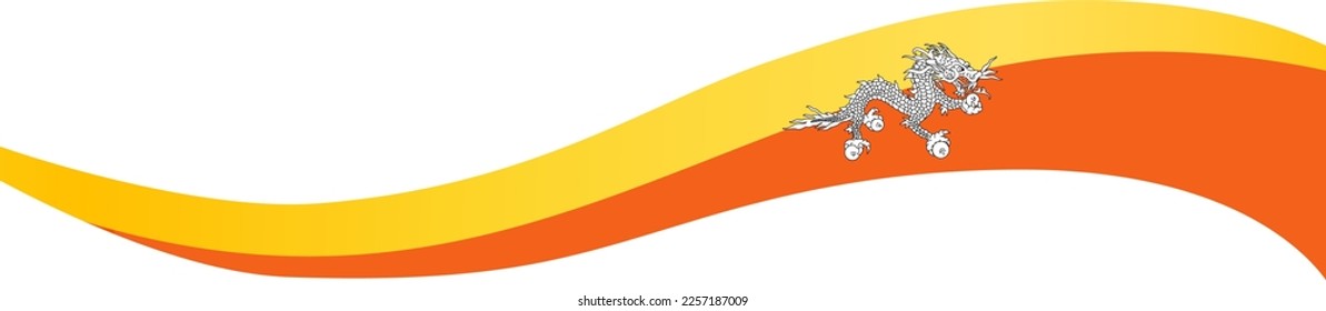 Bhutan   flag wave  isolated  on png or transparent background