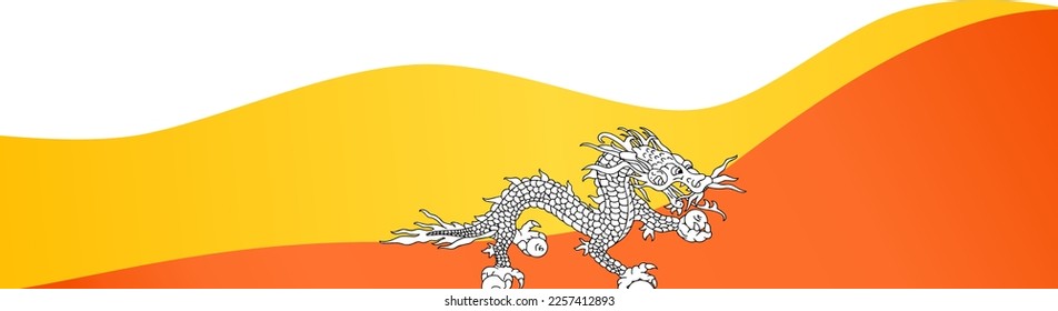 Bhutan   flag wave  isolated  on png or transparent background