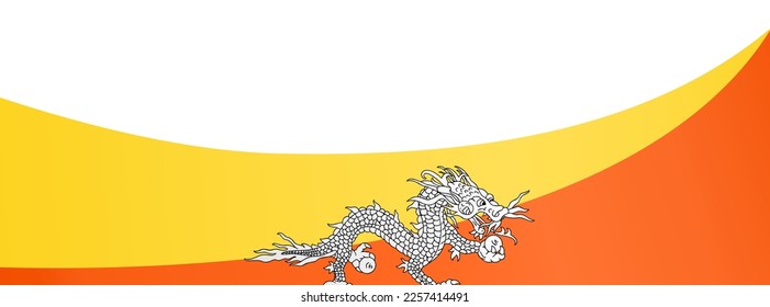 Bhutan   flag wave  isolated  on png or transparent background