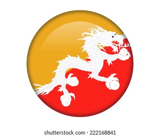 Bhutan glossy round button