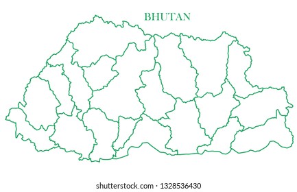 Bhutan green line map