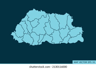 Bhutan map ,Abstract mash line and point scales on dark background for your web site design map logo, app, ui ,Travel. Vector illustration eps 10.