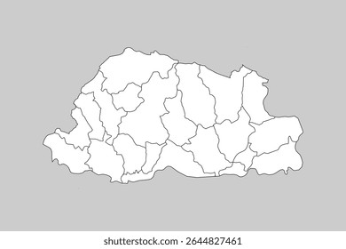 Bhutan map icon. Bhutan outline map. Simple icon design. Vector illustration