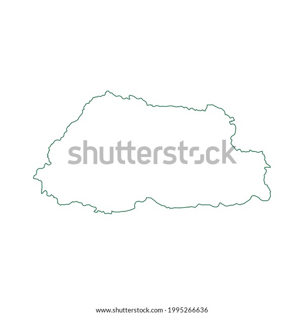 Bhutan Map Bhutan Map Outline Bhutan Stock Vector Royalty Free   Bhutan Map Outline Vector Illustration 600w 1995266636 