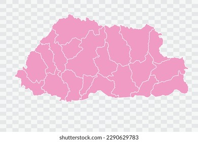 Bhutan Map pink Color Background quality files png