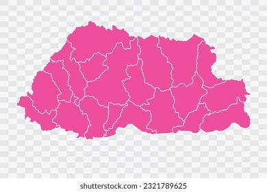 Bhutan Map Rose Color Background quality files png