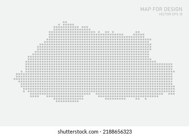 Bhutan Map - World map International vector template with grey pixel, grid, grunge, halftone style isolated on white background for education, infographic, design - Vector illustration eps 10