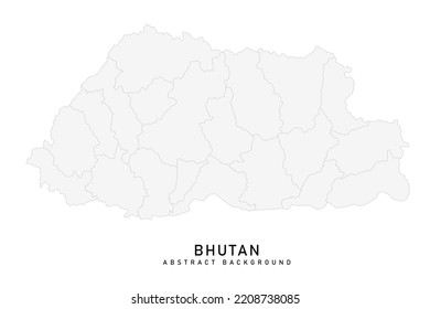 Bhutan Map - World Map International vector template with High detailed including grey color and grey line isolated on white background for design - Vector illustration eps 10