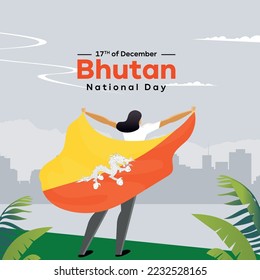 Bhutan National Day Illustration Design