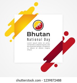 Bhutan National Day Vector Template Design Illustration