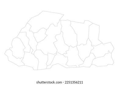 Bhutan political map of administrative divisions