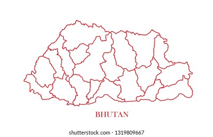 Bhutan red line map