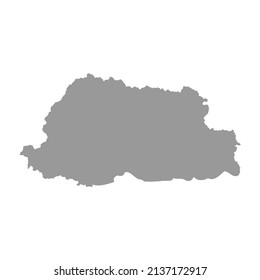 Bhutan vector country map silhouette