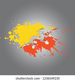 Bhutan Vector paint stain