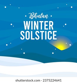 Bhutan Winter Solstice Day illustration vector background. Vector eps 10