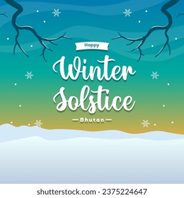 Bhutan Winter Solstice Day illustration vector background. Vector eps 10