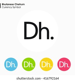 Bhutanese Chetrum sign icon.Money symbol. Vector illustration.
