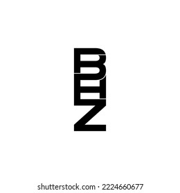 diseño del logotipo de la letra monograma de la tipografía bhz