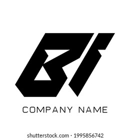BI Abstract letter logo design template.
