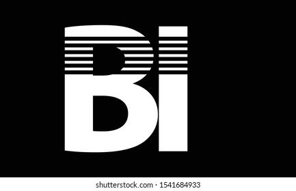 BI abstract vector logo monogram template