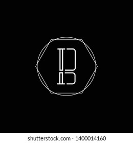 BI B logo design fully customize vector file