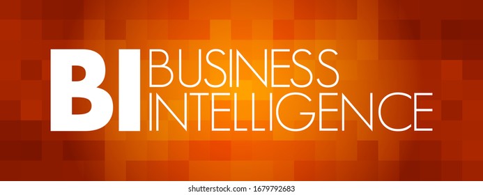 Bi Business Intelligence Acronym Business Concept Stock Vector (Royalty ...