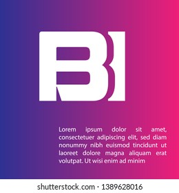 BI company linked letter logo concept. Designed for your web site design, logo, app, UI. initial logo design