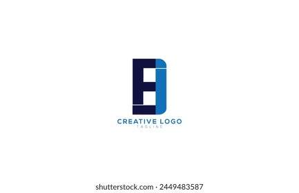 BI EI FL FJ Abstract initial monogram letter alphabet logo design