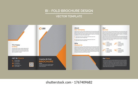 Plantilla de diseño de Bi Fold Brochure para su empresa, empresa, negocio, publicidad, marketing, agencia y negocios de Internet.