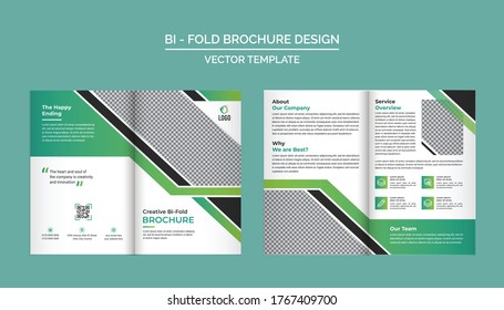 Plantilla de diseño de Bi Fold Brochure para su empresa, empresa, negocio, publicidad, marketing, agencia y negocios de Internet.