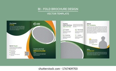 Plantilla de diseño de Bi Fold Brochure para su empresa, empresa, negocio, publicidad, marketing, agencia y negocios de Internet.