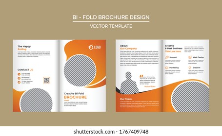 Plantilla de diseño de Bi Fold Brochure para su empresa, empresa, negocio, publicidad, marketing, agencia y negocios de Internet.