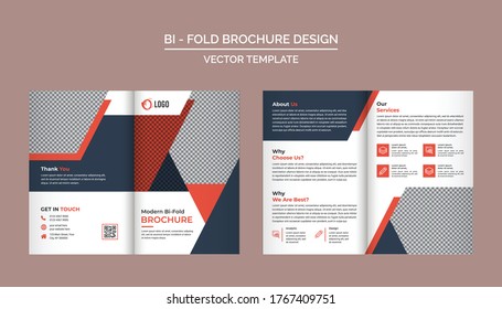 Plantilla de diseño de Bi Fold Brochure para su empresa, empresa, negocio, publicidad, marketing, agencia y negocios de Internet.