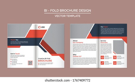 Plantilla de diseño de Bi Fold Brochure para su empresa, empresa, negocio, publicidad, marketing, agencia y negocios de Internet.