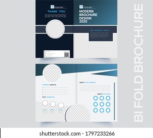 Bi Fold Brochure Design Template with photoshop