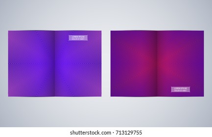 Bi fold brochure template layout, flyer, cover, annual report, magazine in A4 size. Minimalist geometric abstract background. Vector illustration