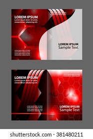 Bi fold business brochure vector template 